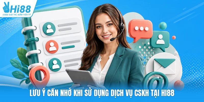 Lưu ý cần nhớ khi sử dụng dịch vụ CSKH tại HI88